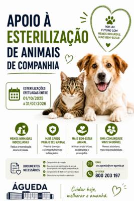 Campanha de apoio &agrave; esteriliza&ccedil;&atilde;o e identifica&ccedil;&atilde;o de animais de companhia
